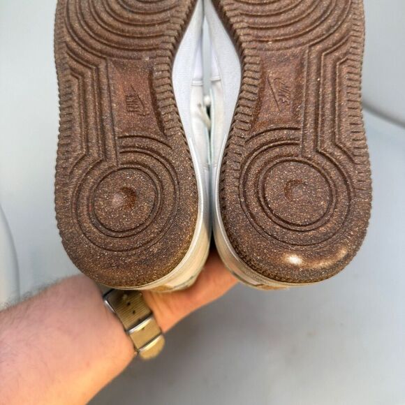 Nike Air Force 1 Indigo DA3093-100 White Blue Tan Speckled Sole Size 6 Youth GUC - Picture 9 of 16